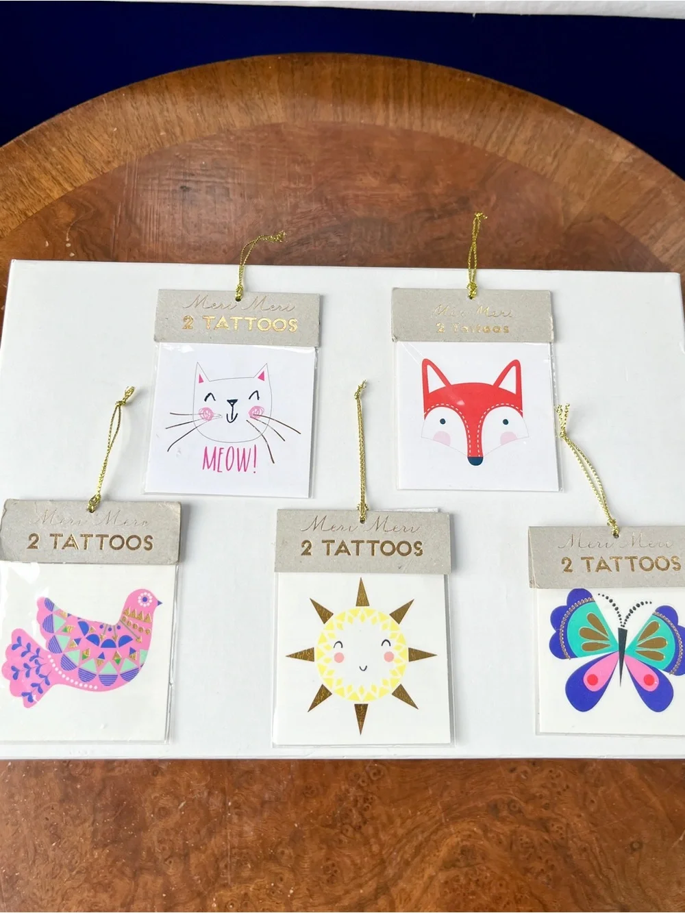 Meri Meri Temporary Tattoos - Pack of 5 (10 total tattoos)